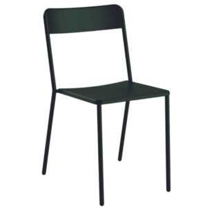 Tmavě zelená kovová zahradní židle COLOS C 1.1/1