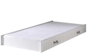 Bílá lakovaná zásuvka k posteli Vipack Lewis 190 x 94 cm