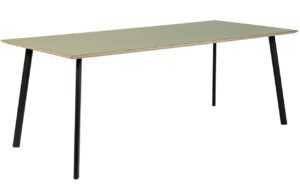 Zelený obdélníkový jídelní stůl Banne Oval 180 x 90 cm
