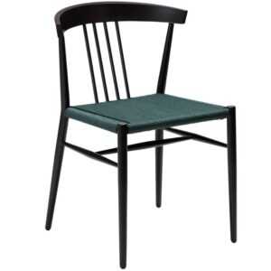 ​​​​​Dan-Form Zelená kovová jídelní židle DAN-FORM Sava s výpletem