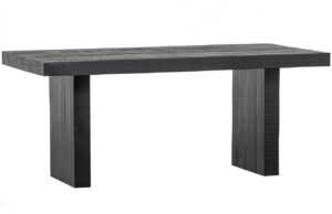 Hoorns Černý masivní mangový jídelní stůl Kalbon 180 x 90 cm