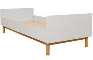 Béžová lakovaná dětská postel Quax Flow 90 x 200 cm