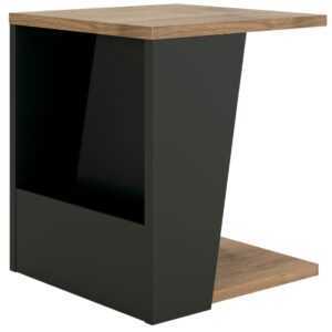 Černý ořechový odkládací stolek TEMAHOME Albi 40 x 40 cm