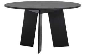 Hoorns Černý dubový jídelní stůl Fredy 129 cm