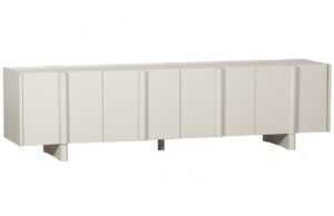 Hoorns Bílý borovicový TV stolek Almo 200 x 46 cm