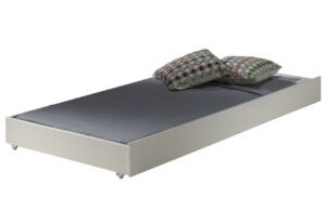 Bílá borovicová zásuvka k posteli Vipack Pino 195 x 90 cm