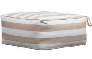 Hoorns Béžovo-bílý nafukovací puf Aire 72 cm