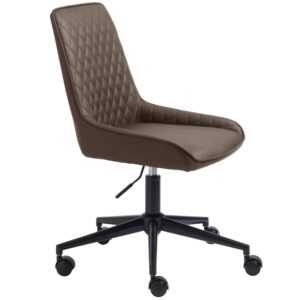 Tmavě hnědá koženková konferenční židle Unique Furniture Milton