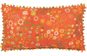 Oranžový polštář J-line Florry 65 x 35 cm